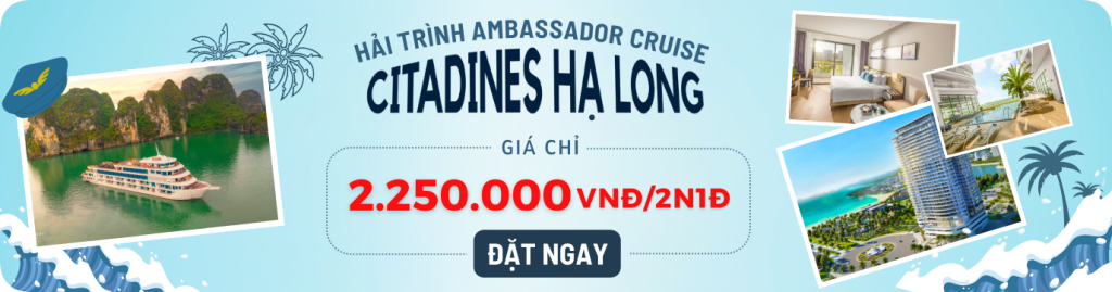 Combo 2N1Đ KS Citadines Hạ Long + Du thuyền Ambassador